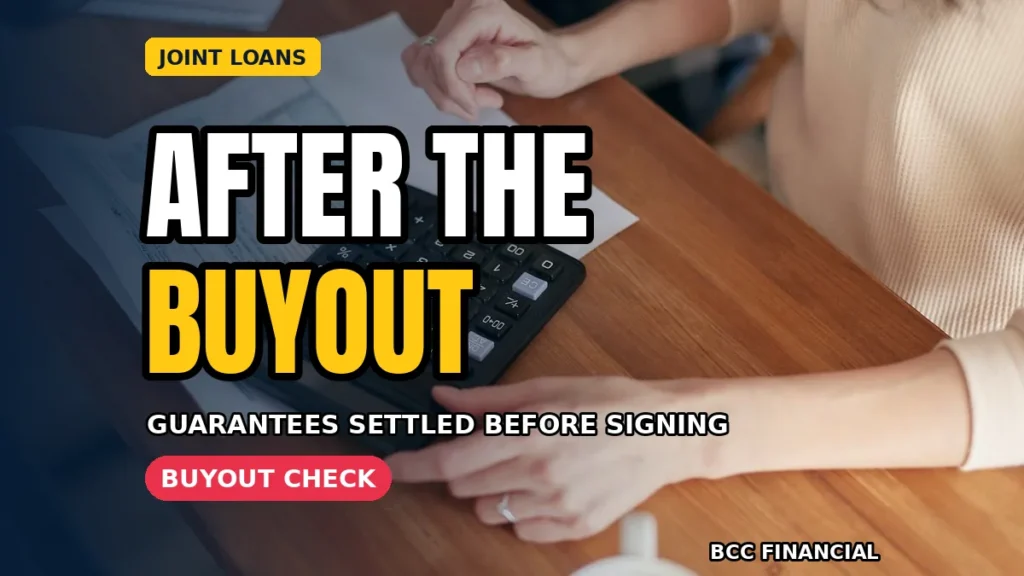 Two owners shaking hands across a desk with a written agreement, laptop and business accounts laid out between them