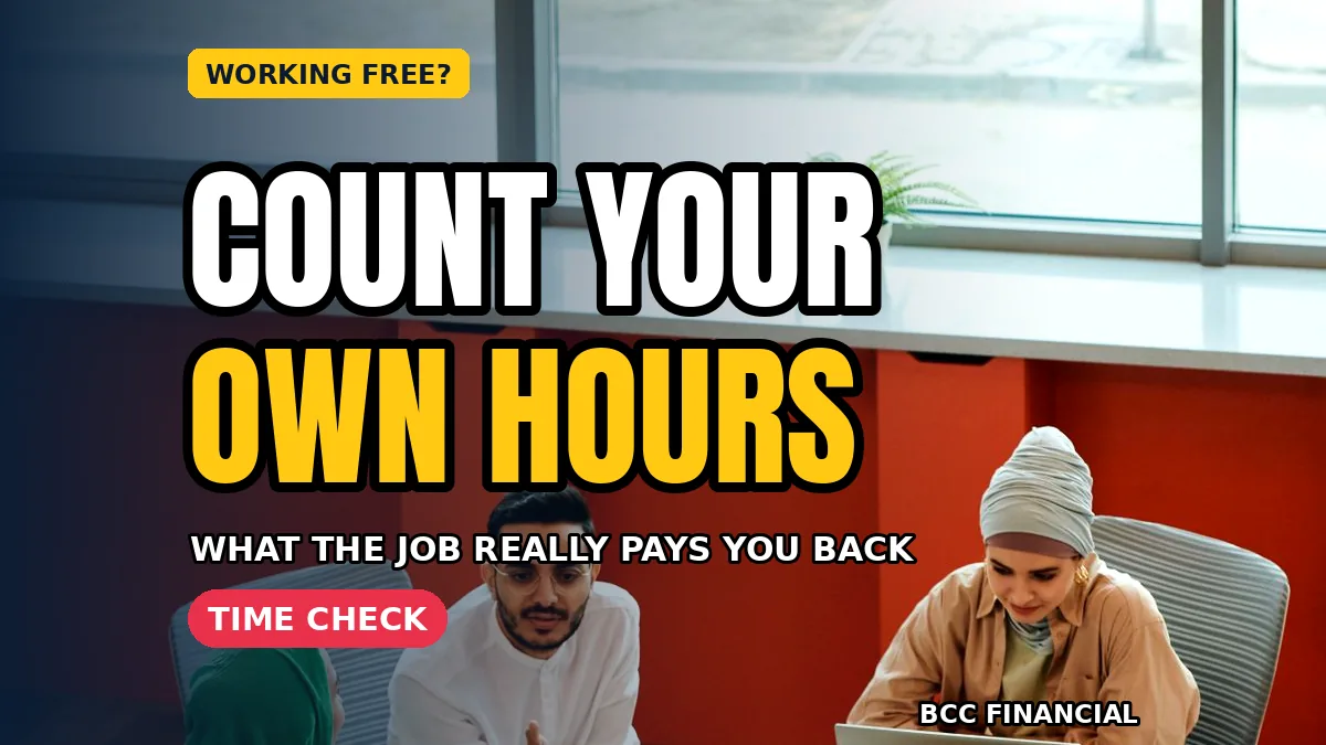 Business owner timing a routine delivery task and noting the hours on a paper worksheet