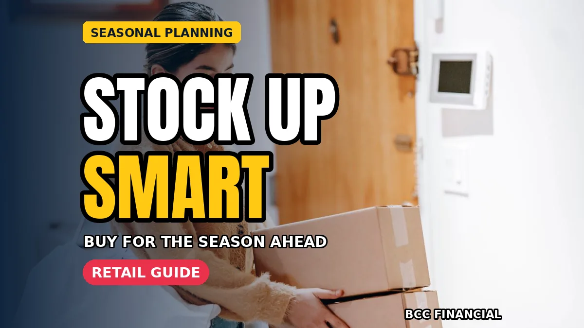 Seasonal cash flow planning: a business owner carrying stock boxes while preparing her shop for the season