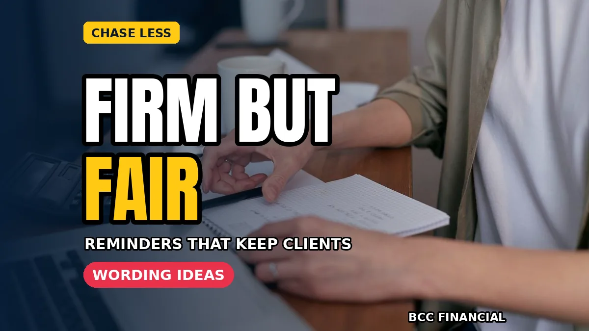 Late payment policy: hands working through payment figures and paperwork with a calculator