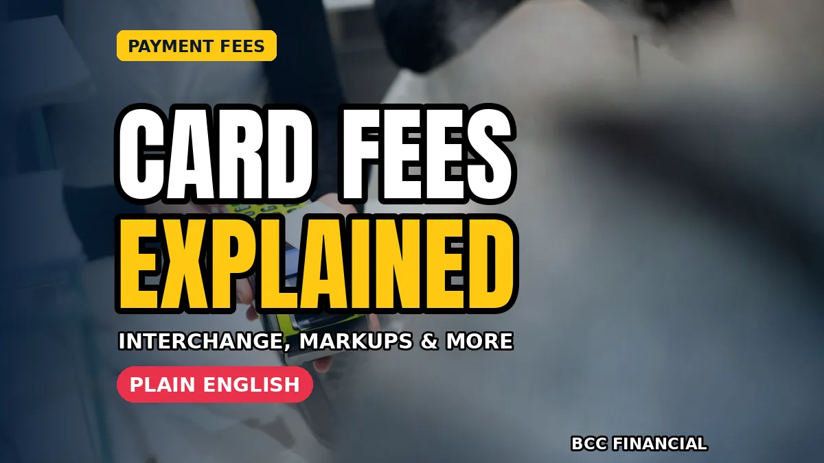 Card payment fees explained: a customer paying by card at a payment terminal in a store