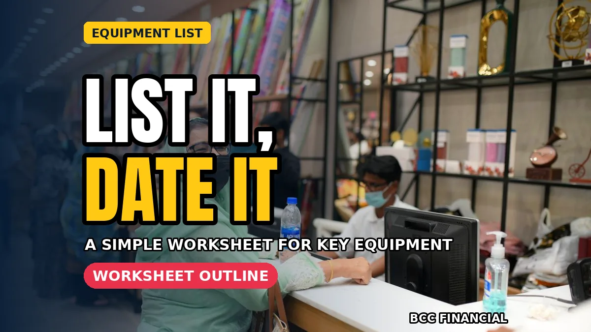 Technician servicing business equipment that a replacement fund will eventually replace