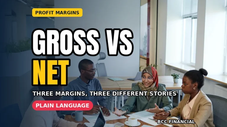 Guide with gross vs net profit margin explained using one simple example
