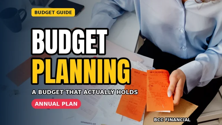 Business budget planning: a young business owner holding up paper receipts while reviewing expenses